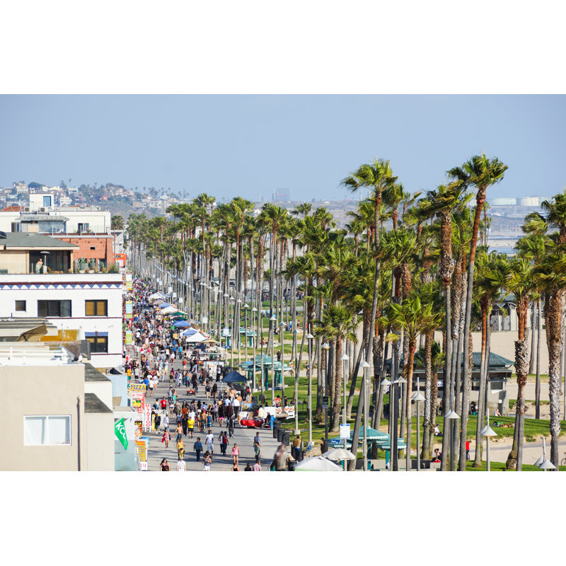 " Boardwalk At Venice Beach " by Mixmotive, 12" W x 8" H