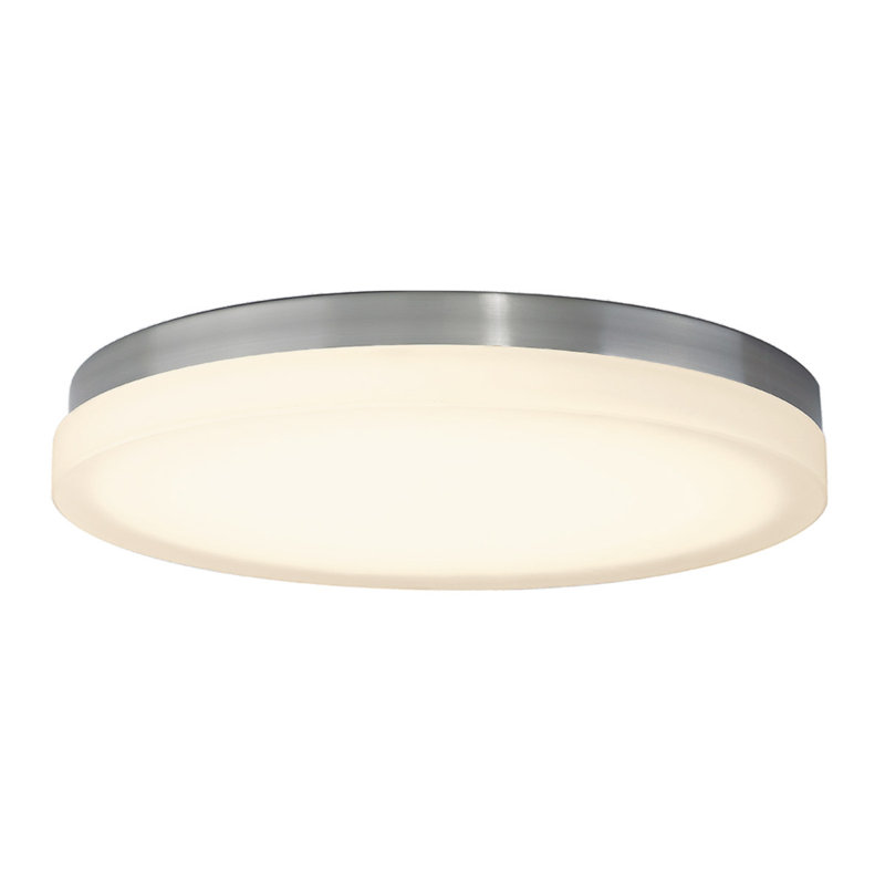 Slice 1 - Light LED Flush Mount, Brushed Nickel, 2.5" H x 14" W x 14" D