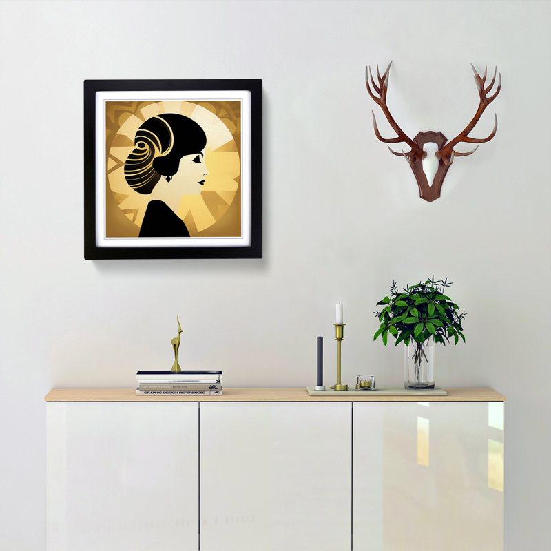 Single Picture Frame Print on Wood, Black