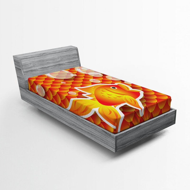 Microfiber Geometric Fitted Sheet, Twin Fitted Sheet