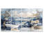 «Blue and White Bathroom Ocean Calm», ensemble de reproductions d'art mural pour salle de bain-1716058959