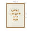 «Where the Wild Ones Play Striped» par Laura Moss, reproduction d'art sur toile encadrée