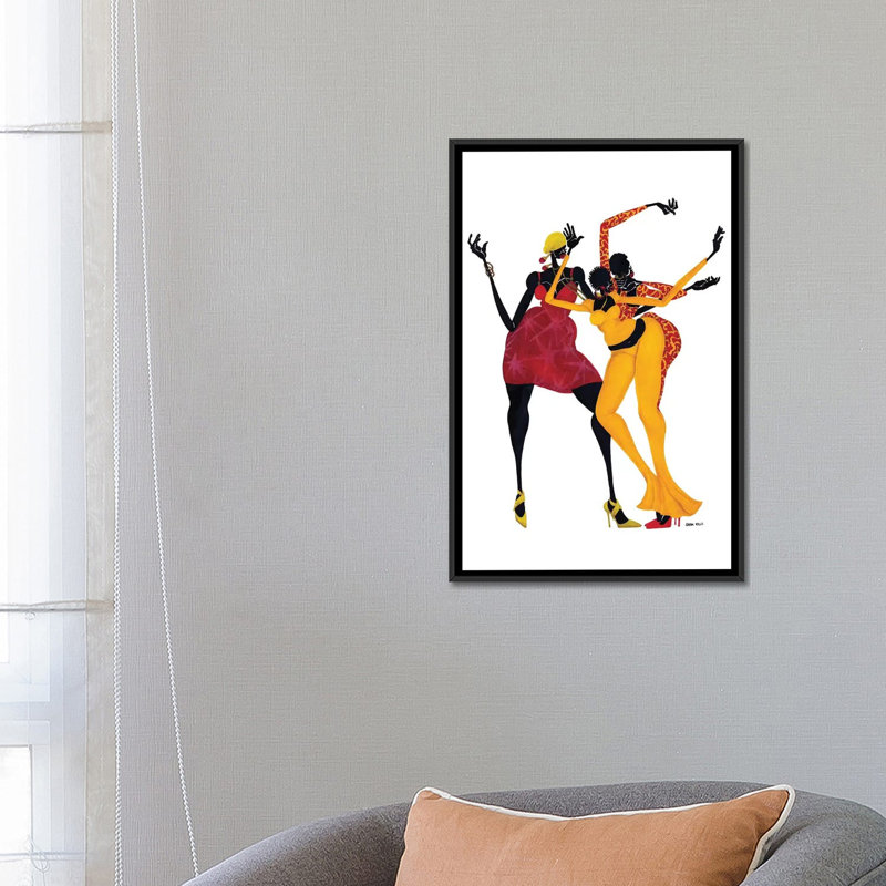 «Mama's Love Mambo», impression sur toile, H 26 po x l 18 po x P 1,5 po, Toile avec cadre noir, Pas de tapis
