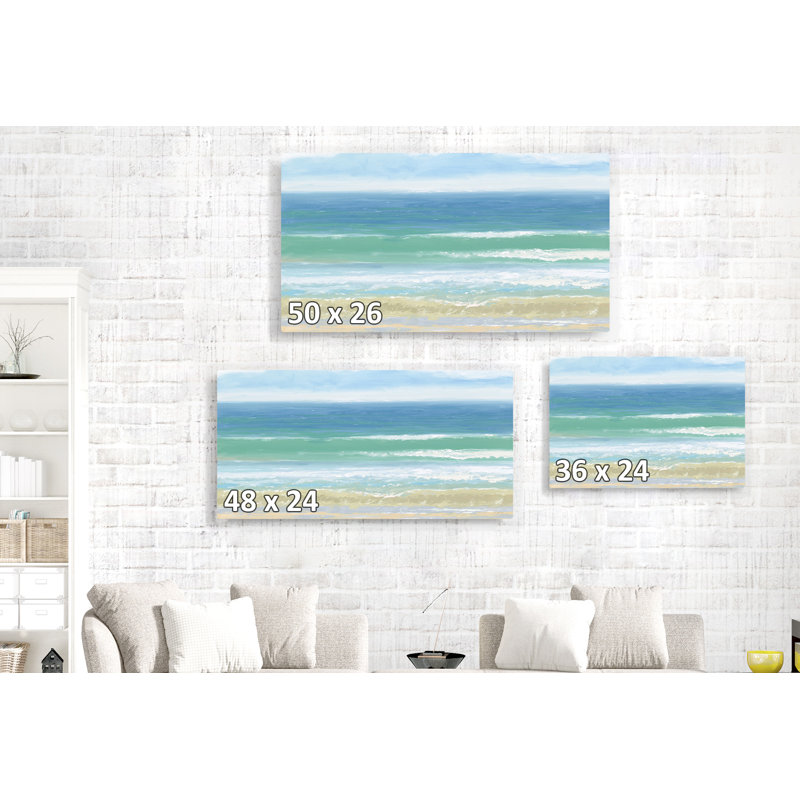 Rivage, littoral, bord de mer, plage, vagues, tropical, brun clair, bleu, vert, bleu sarcelle, blanc