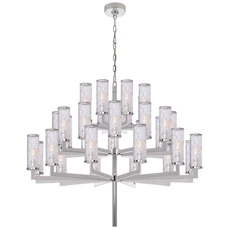 Kelly Wearstler Liaison Triple Tier Chandelier, Polished Nickel