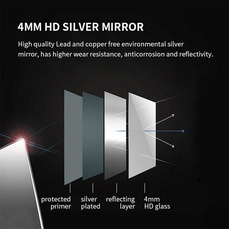 LED Lighted Bathroom Mirror With Shaver Socket, Defogging Pad Wall Mount Single Touch Sensor IP44