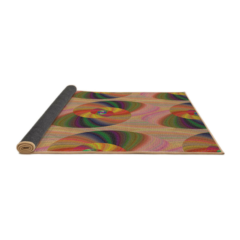 Tapis décoratif rose, Rond 3 pi