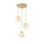 Luminaire suspendu sphère 3 lumières Porphyrion