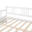 Lit de jour blanc avec pieds de soutien sécurisés, design, polyvalent pour la chambre à coucher et le salon, espace de rangement supplémentaire, construction solide, espace polyvalent, espace