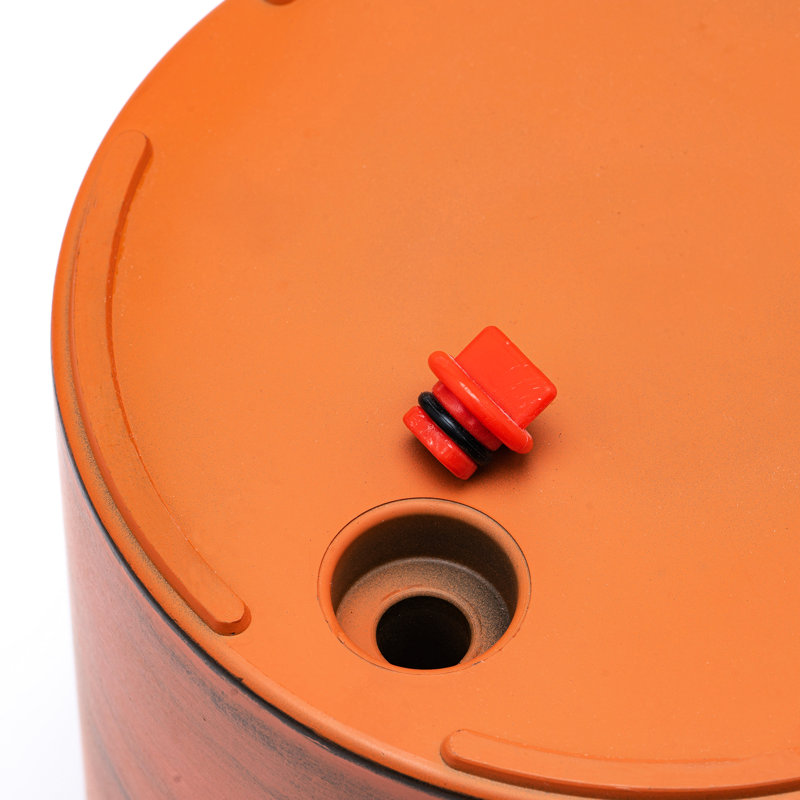 Pot à fleurs auto-arrosant de 8 po x 8 po - brun foncé, vase en ABS brun peint à la main 7,8 po