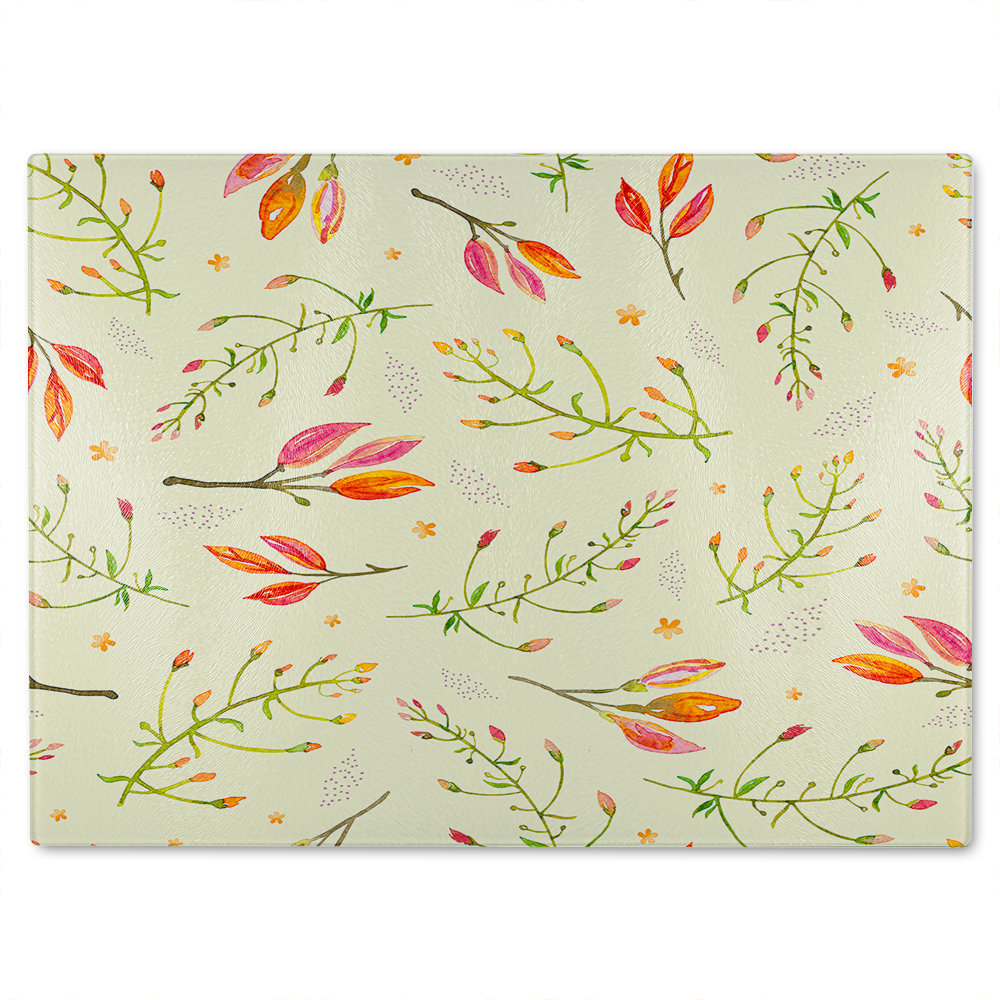 Branches On Light Glass Chopping Board