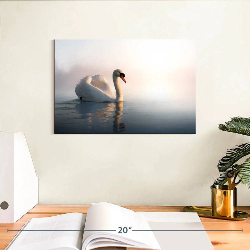 Crowle majestueux cygne, H 8 po x l 12 po