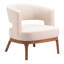 Fauteuil rembourré 27 po beige et brun