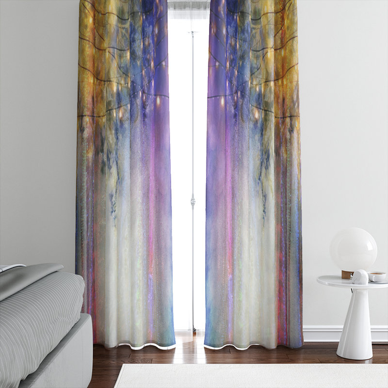 Panneaux de rideaux semi-transparents Chipps Ombre, l 20 po x L 61 po