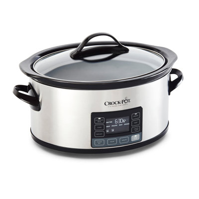 Crockpot 6Quart Slow Cooker With Mytime Technology Programmable Slow Cooker Stainless Steel