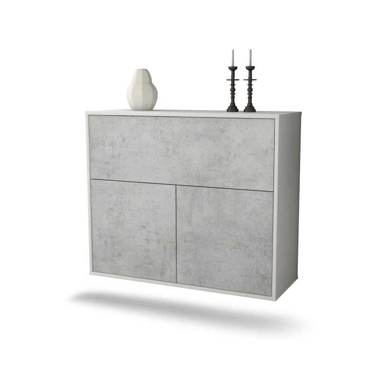 Schutte 92cm Sideboard, Anthracite/Drift Wood