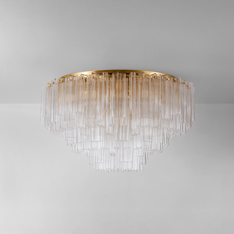 Varenna Semi Flush in Vintage Gold Leaf