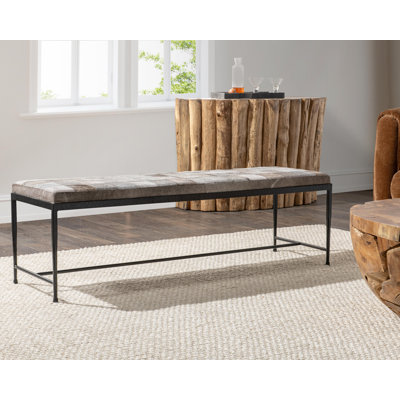 Banc en cuir véritable Achen