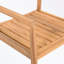 Ensemble de 2 fauteuils d'extérieur en bois avec pieds robustes-1246550153