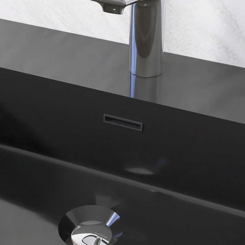Meuble-lavabo mural 35,85 po x P 18,12 po x H 25,29 po, Black