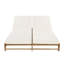 Chaise longue double en bois d'acacia Lioressa Modern avec dossiers réglables et coussins hydrofuges-129161569