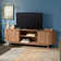 Dragelin Modern Reeded TV Stand with Open Storage