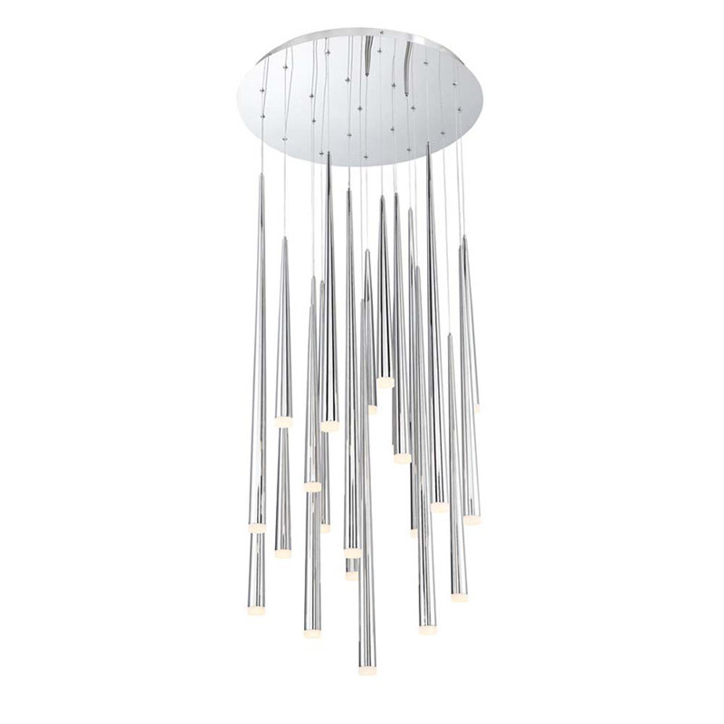 Cascade 21 - Light LED Pendant, Polished Nickel