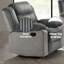 Fauteuil inclinable et oscillant en velours côtelé Lesley