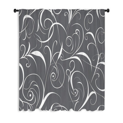 Rideaux à motif floral, voilages et voilages - 1 panneau