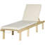 Outdoor Chaise Lounge Chair With Adjustable Backrest And Cushion