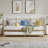 Twin daybed with Trundle, Metal Twin Daybed and Trundle Set, Day Bed Sofa Bed Frame with Steel Slat Support, Multifunctional Daybed Frame for Bedroom-982013471