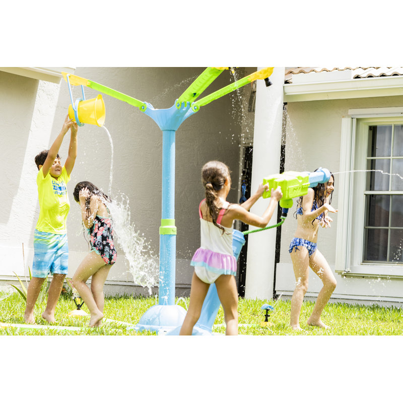 Aqua-Tower Kids Sprinkler and Splash Pad with Wheel Kit