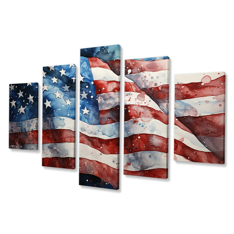 " Flag American Flag III " 5 - Pieces