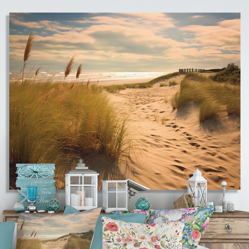 «Beach Sands Wonder», reproduction sur toile, H 16 po x l 32 po x P 1 po, Toile tendue