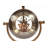Analog Metal Mechanical Tabletop Clock in Brown