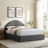 Resort Performance Velvet Arched Round Platform Bed-101181362-101181365