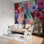 Papier peint floral éclatant Pop Art-1953383481