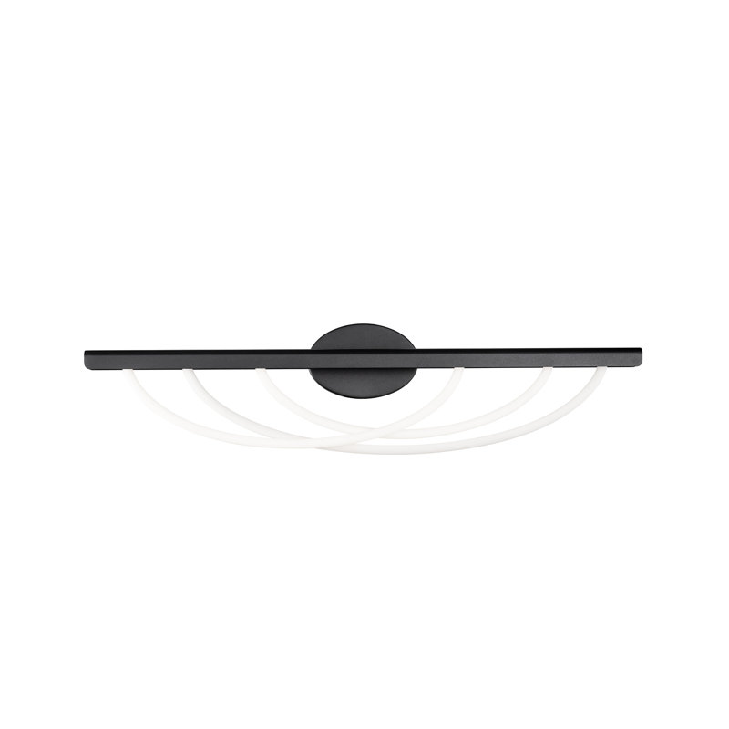 Swoop 34" LED Bath Vanity & Wall Light, Black