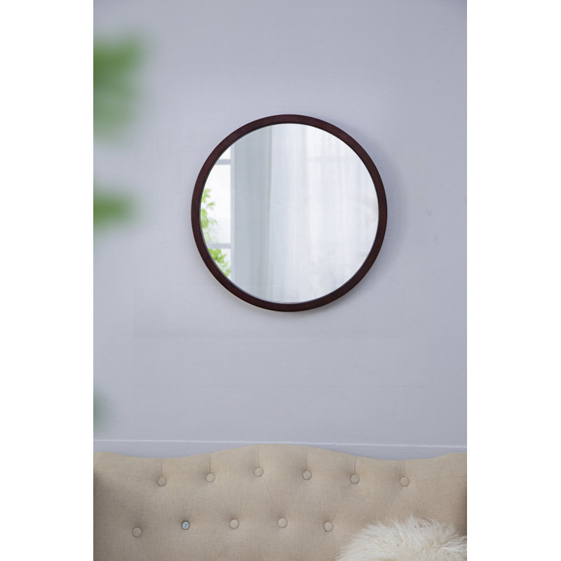 Miroir mural 20 "x 20", Brun foncé