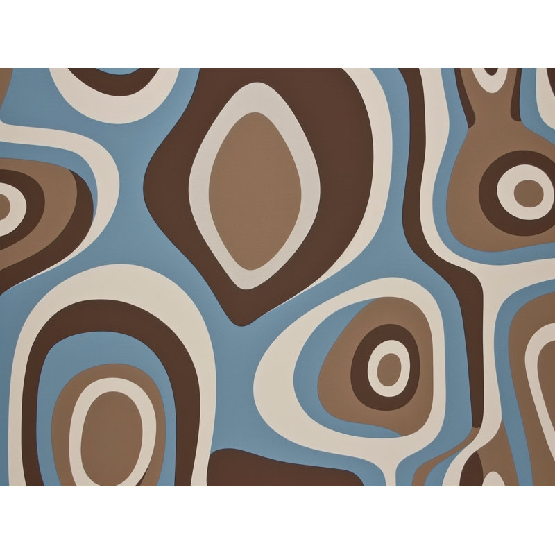 Funky Bedding, Blue/Brown Abstract, Twin Extra Long Comforter