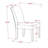3 Piece Kitchen Table & Chairs Set Contains a Round Dining Room Table and 2 Pink Flamingo Faux Leather Parson Dining Room Chairs, 42x42 Inch, Linen White-269752159-352884052