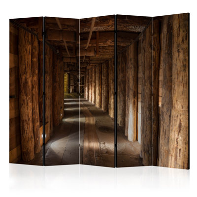 Karnig 225cm W x 172cm H 5 - Panel Solid Wood Folding Room Divider