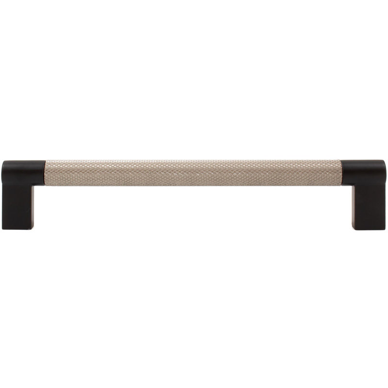 Urban Cabinet Pull, With Ends By Stone Harbour Hardware, Nickel satiné / noir mat