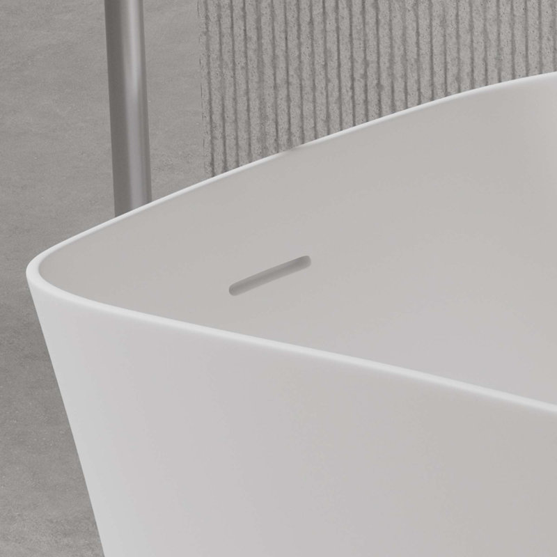 51" Unique Shaped Solid Surface Soaking Bathtub
