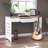 Modern Minimalist Office Desk with a Drawer, Trellis Styled Legs , Sturdy and Durable