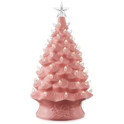 Très grand arbre de Noël en céramique 24 po avec lumières DEL
