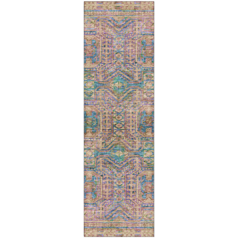 Premium Machine Washable Ashlynn Border Rug, Runner 2'3" x 7'6"