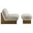 Loyal Boucle Fabric Accent Chair And Ottoman Set-104318334-104318335