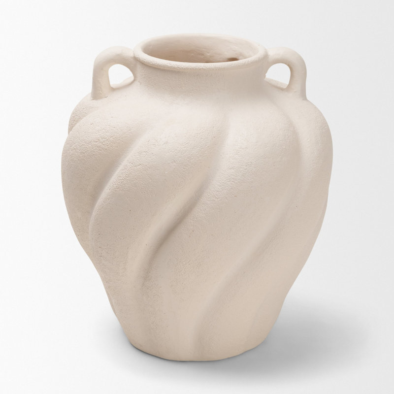 Vase en céramique Syros, L 11,8 x l 11,8 x H 13,0