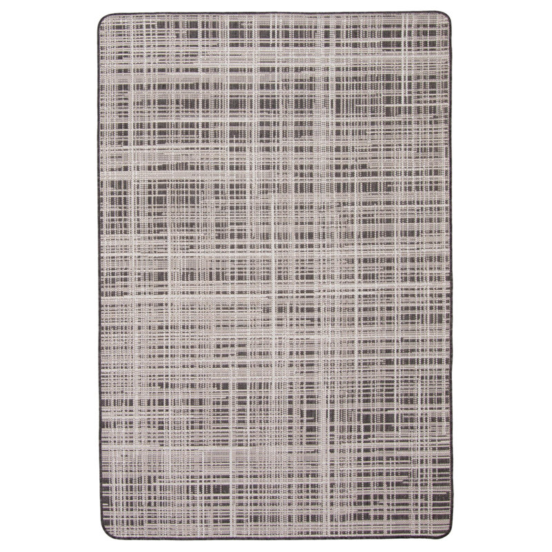 Tapis noir intérieur / extérieur Vista, Rectangle 3 pi 3 po x 4 pi 7 po
